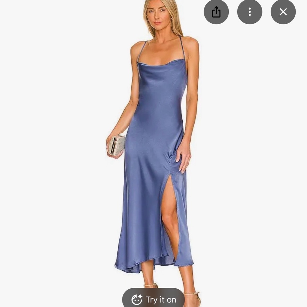 Astr the label floral Blue Maxi Dress